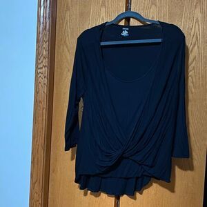 Jennifer Lopez Black Loose Blouse Size XL